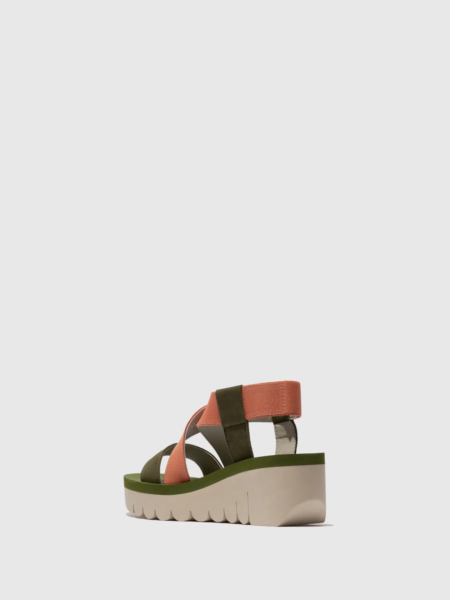 Sling-Back Sandals YABI922FLY ARMY GREEN/TEA ROSE/ARMY GREEN - Image 3