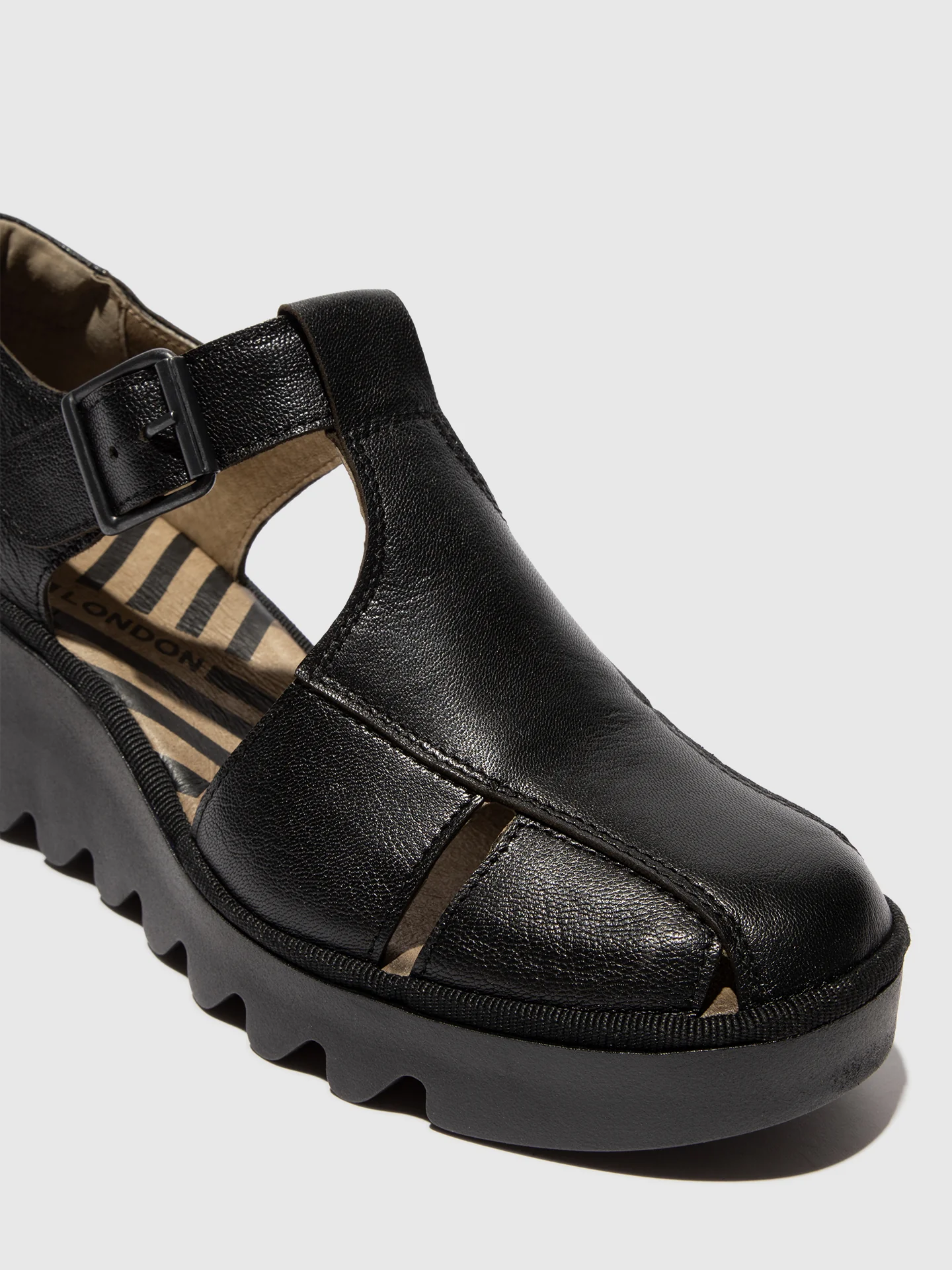 Buckle Sandals BURI481FLY BLACK - Image 4