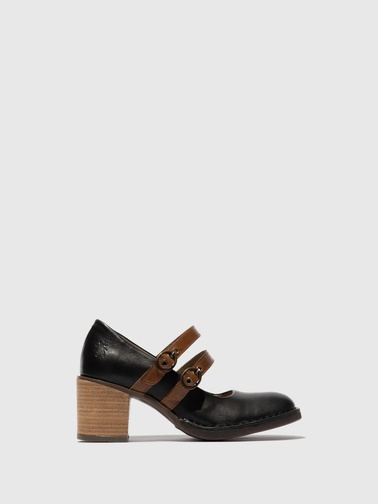 Double Buckle Shoes BALY106FLY BLACK/CAMEL