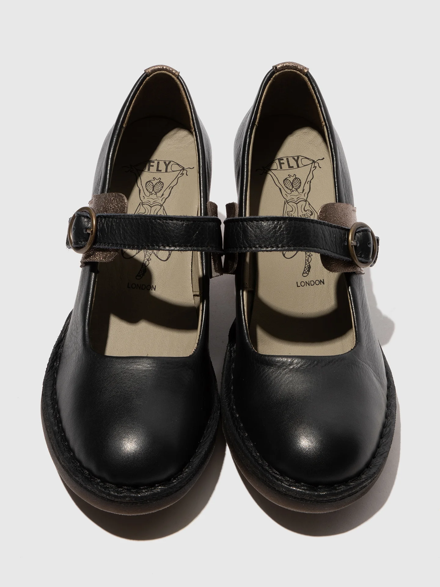 Buckle Shoes BAGY164FLY BLACK/DK GOLD - Image 4