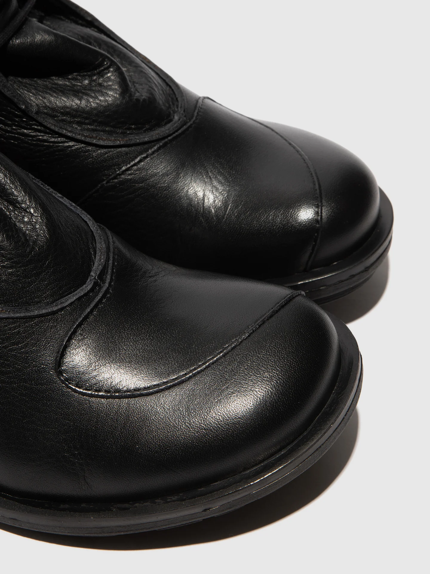 Lace-up Ankle Boots CARF307FLY BLACK - Image 4