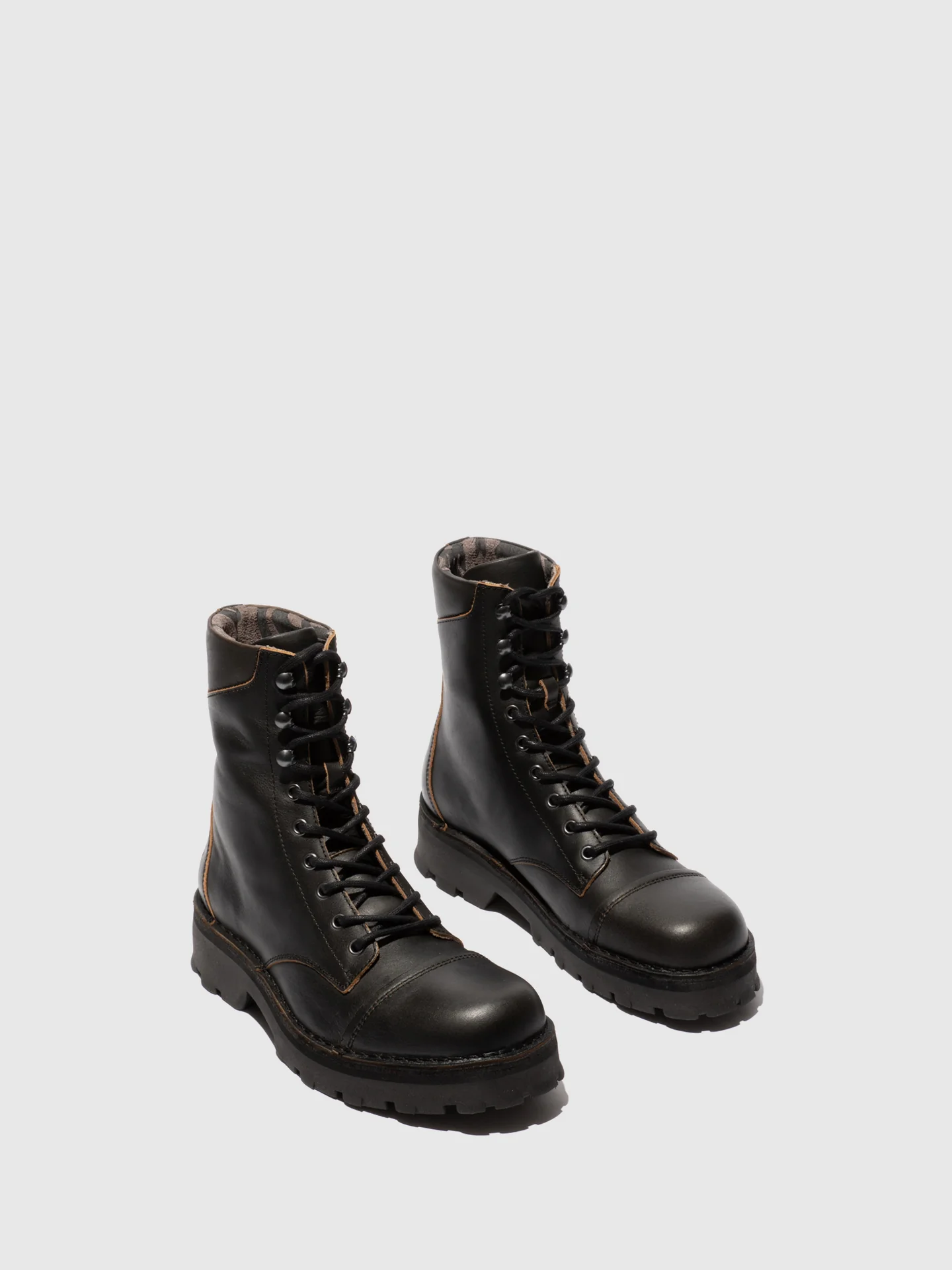 Lace-up Ankle Boots KAFT126FLY BLACK - Image 2