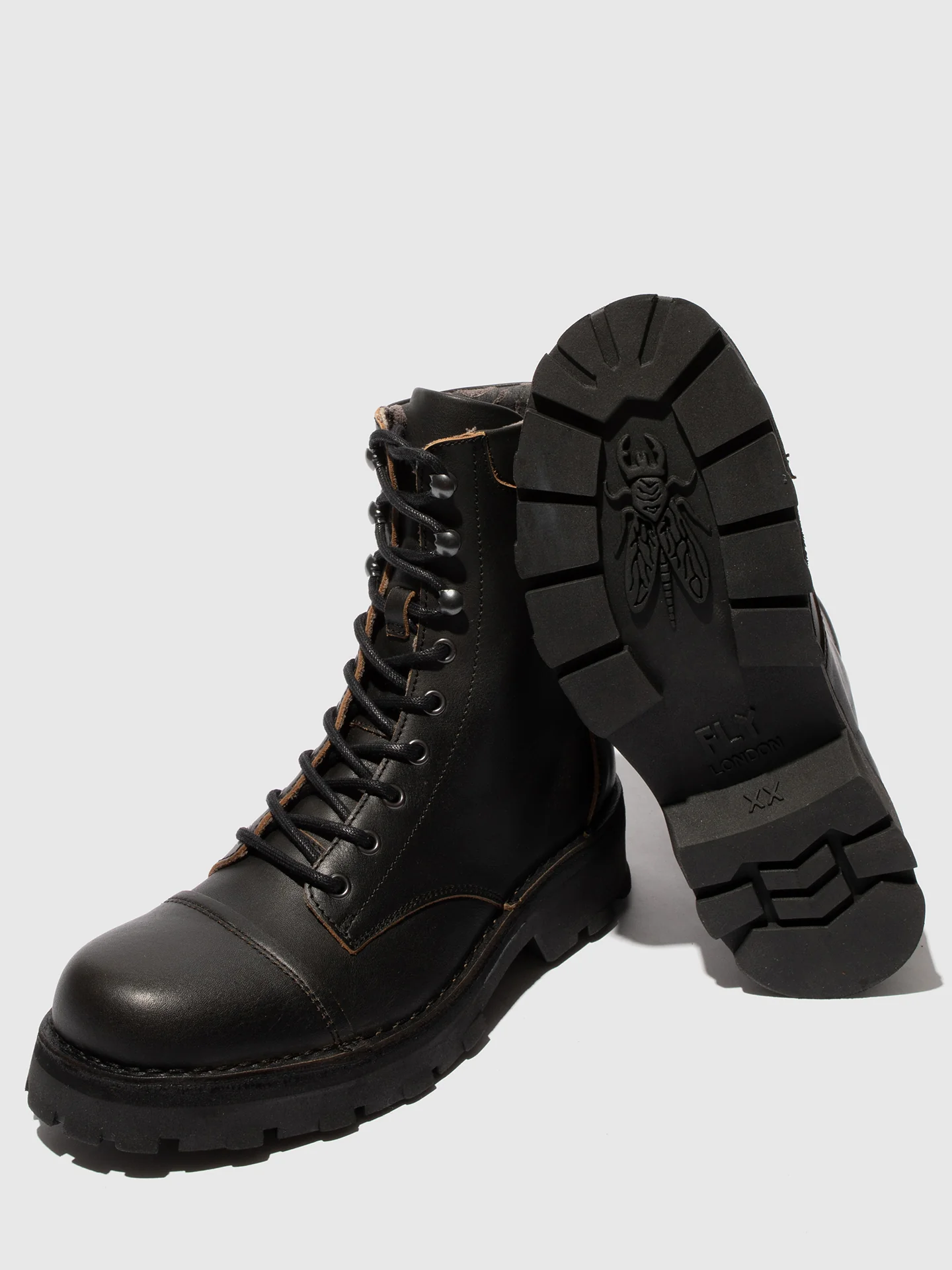 Lace-up Ankle Boots KAFT126FLY BLACK - Image 4