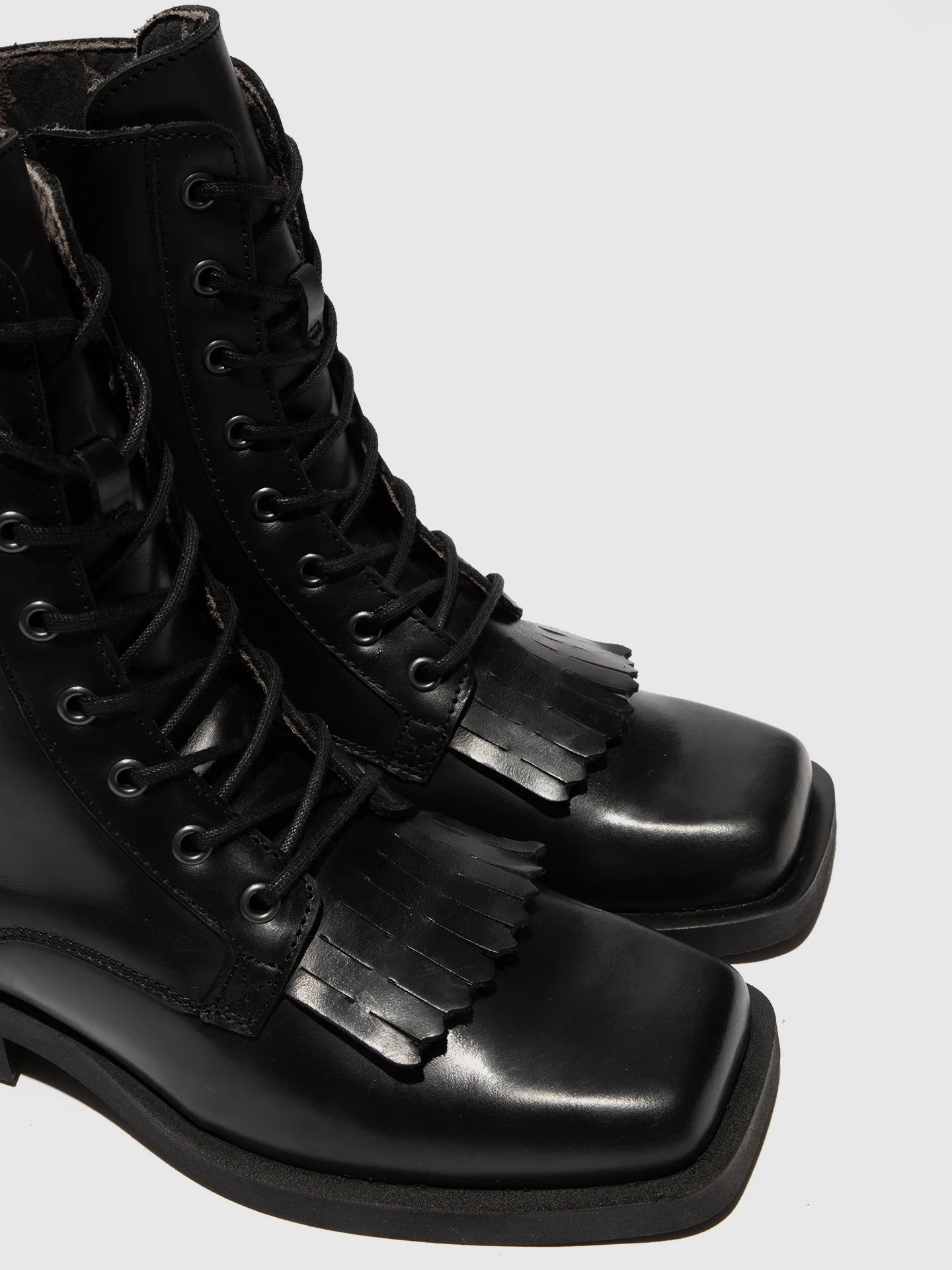 Lace-up Ankle Boots REIT326FLY BLACK - Image 4