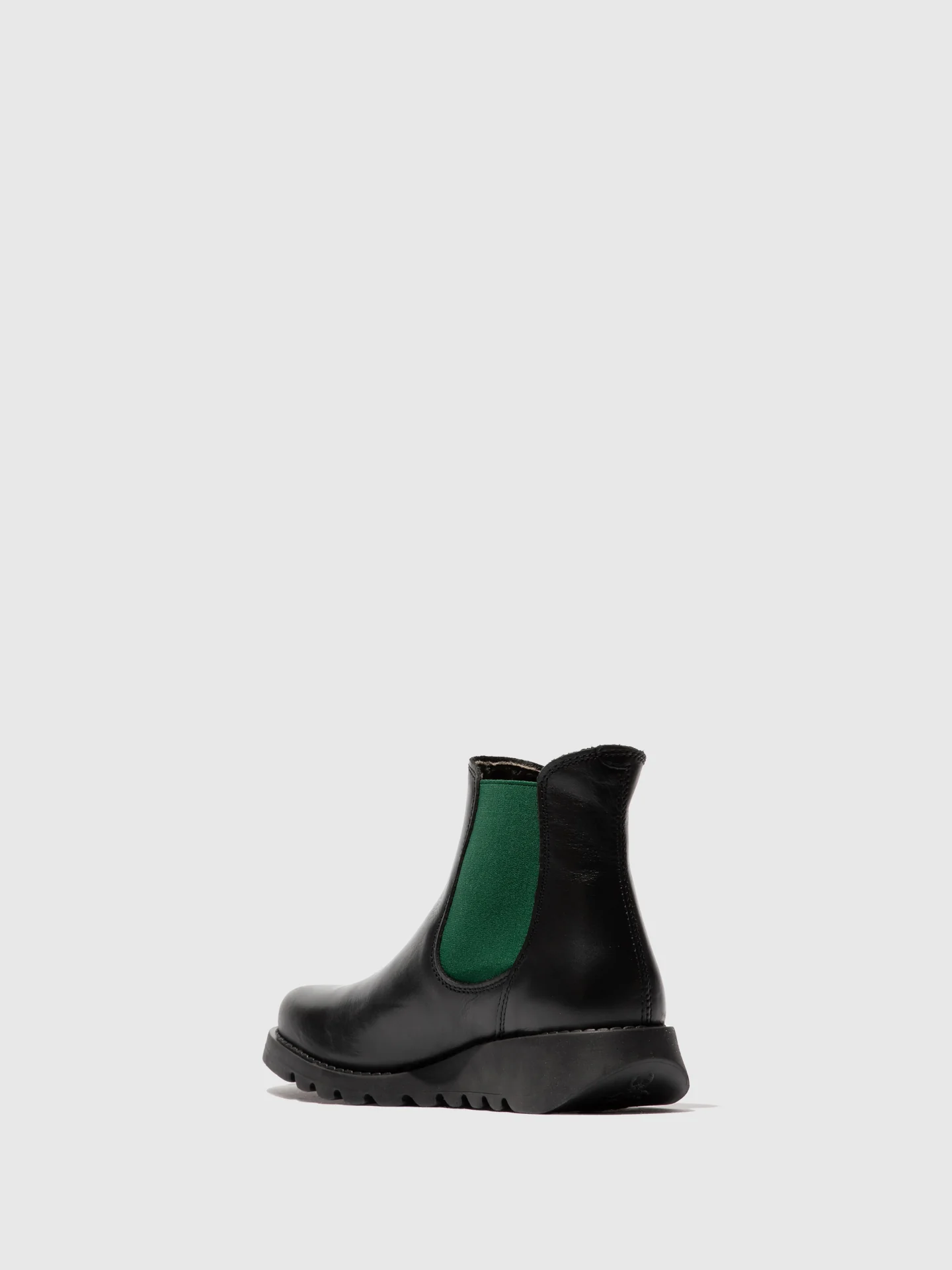 Chelsea Ankle Boots SALV195FLY BLACK (TEAL ELASTIC) - Image 3