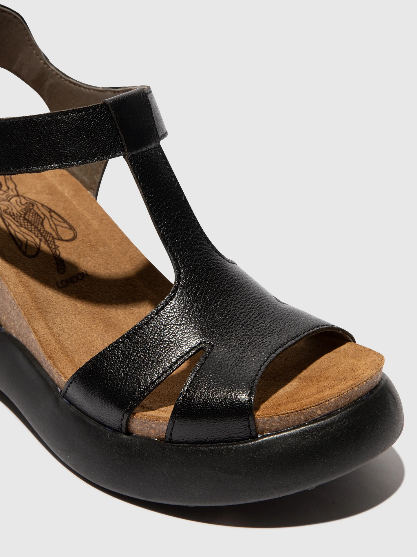 Velcro Sandals GUFI049FLY BLACK - Image 4