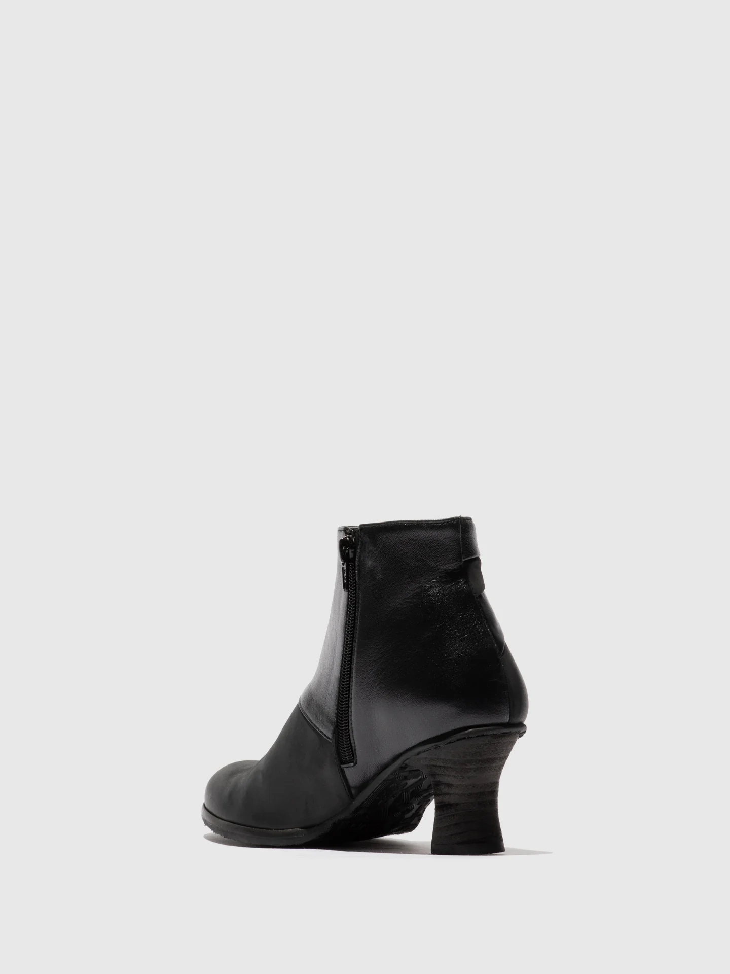 Zip Up Ankle Boots BRAL162FLY BLACK - Image 3