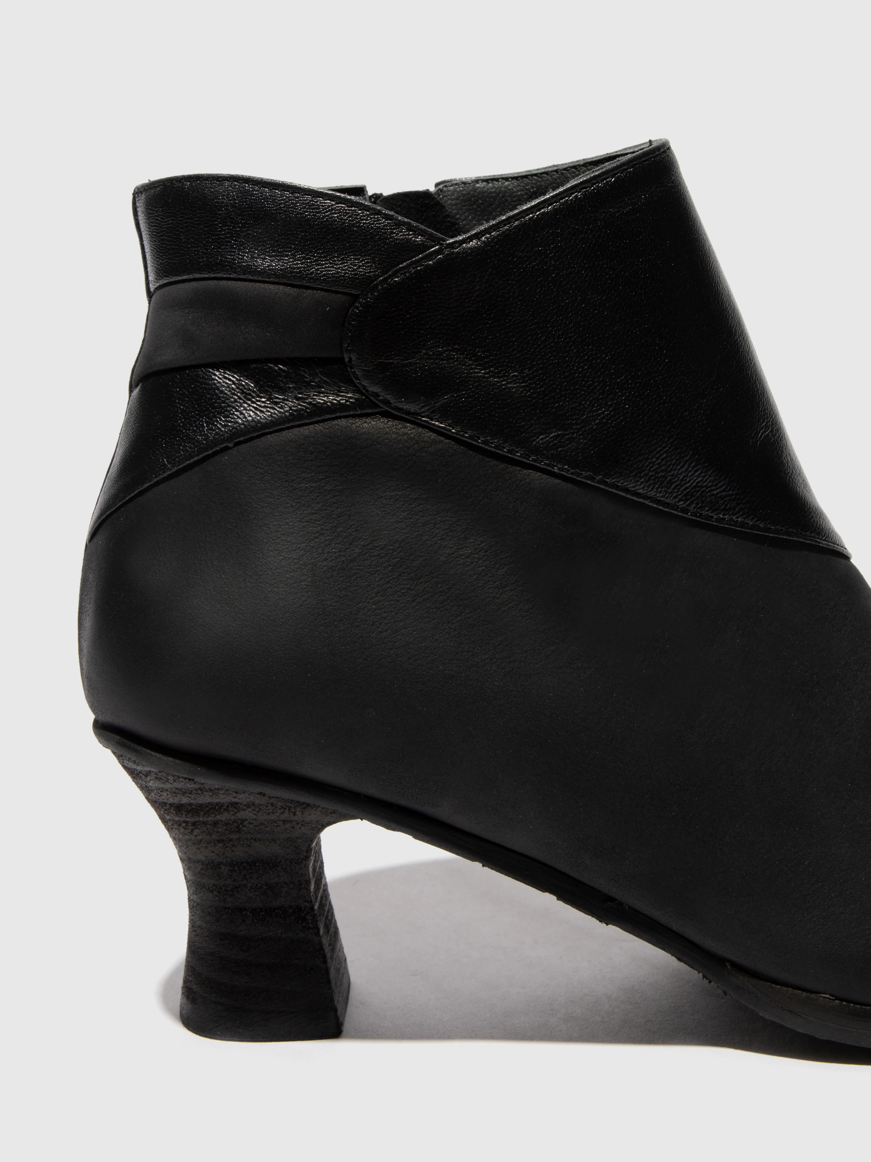 Zip Up Ankle Boots BRAL162FLY BLACK - Image 4