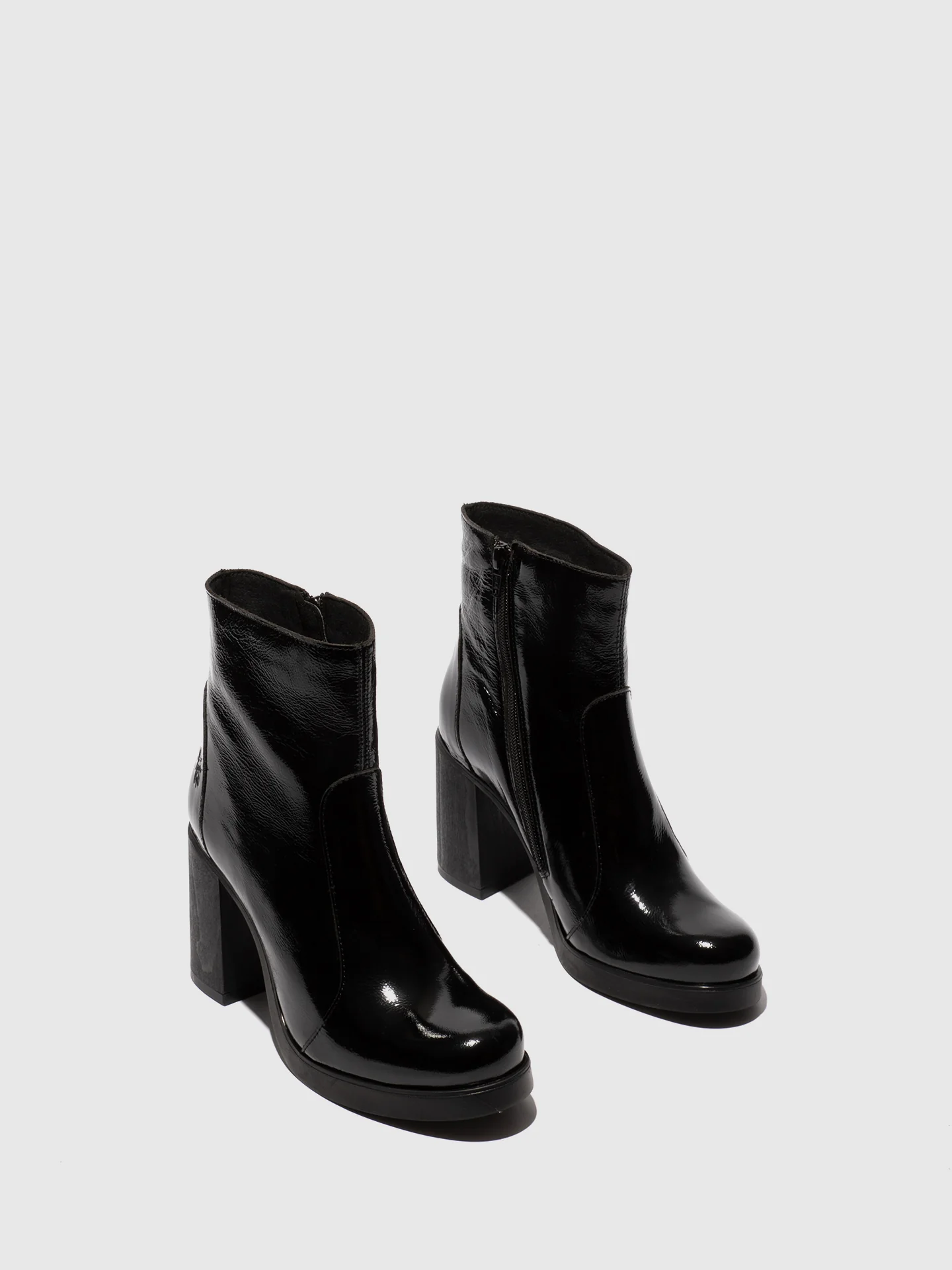 Zip Up Ankle Boots SIJU331FLY BLACK - Image 2