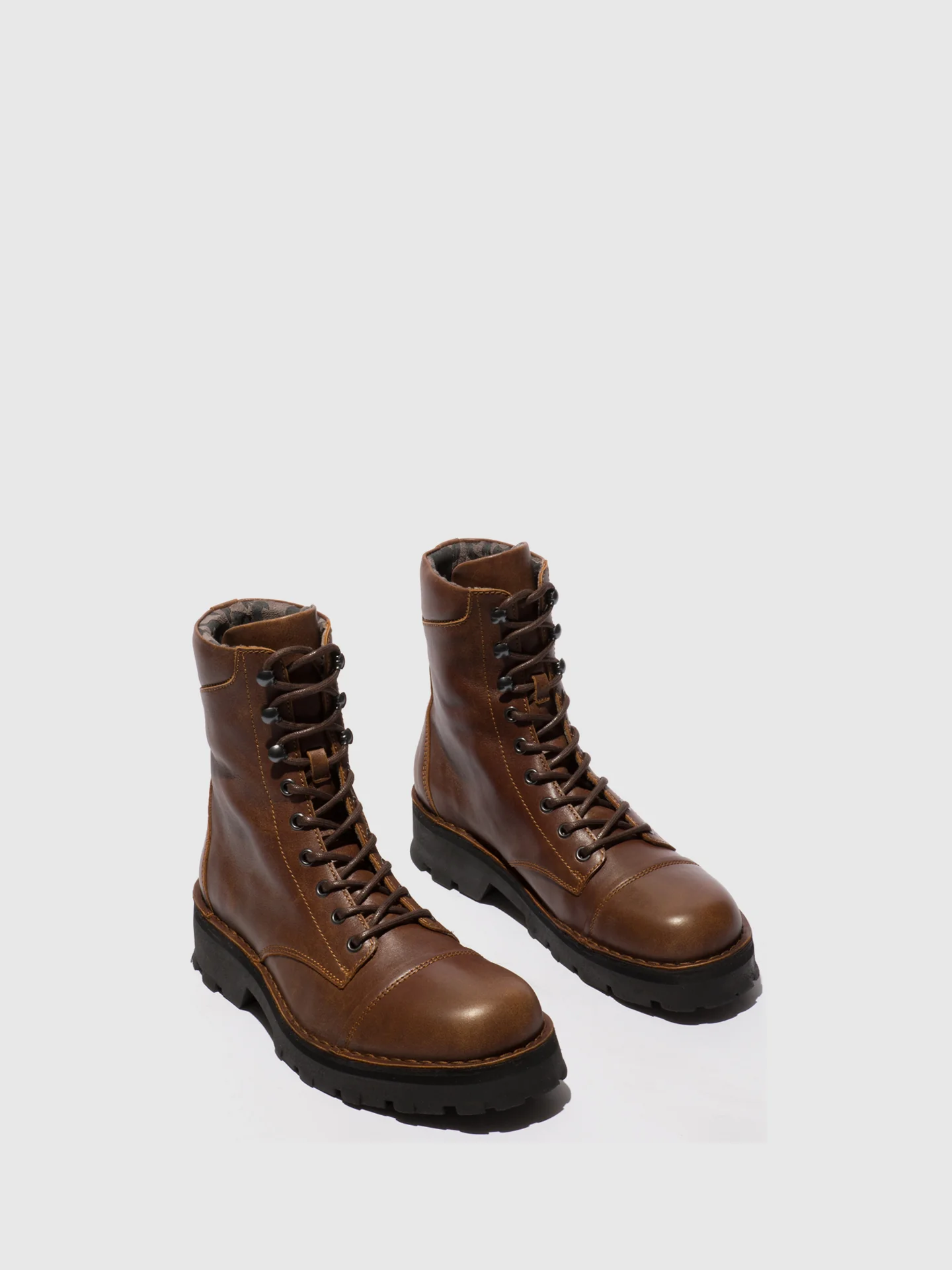 Lace-up Ankle Boots KAFT126FLY BROWN - Image 2