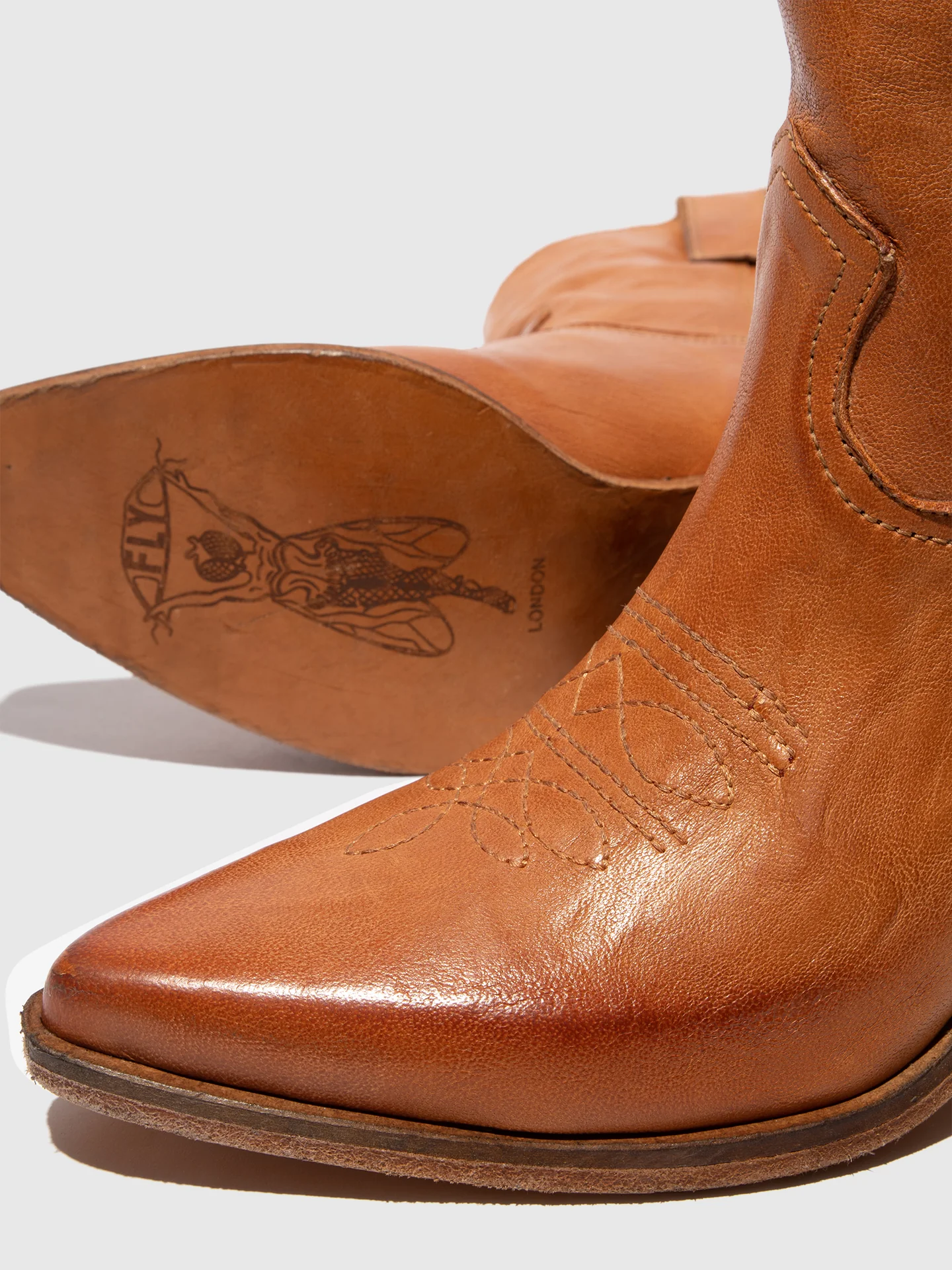 Cowboy Ankle Boots WOFY093FLY CAMEL - Image 4