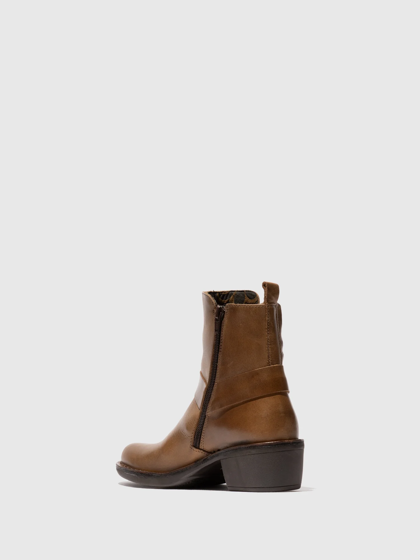 Zip Up Ankle Boots MEBI123FLY CAMEL - Image 3