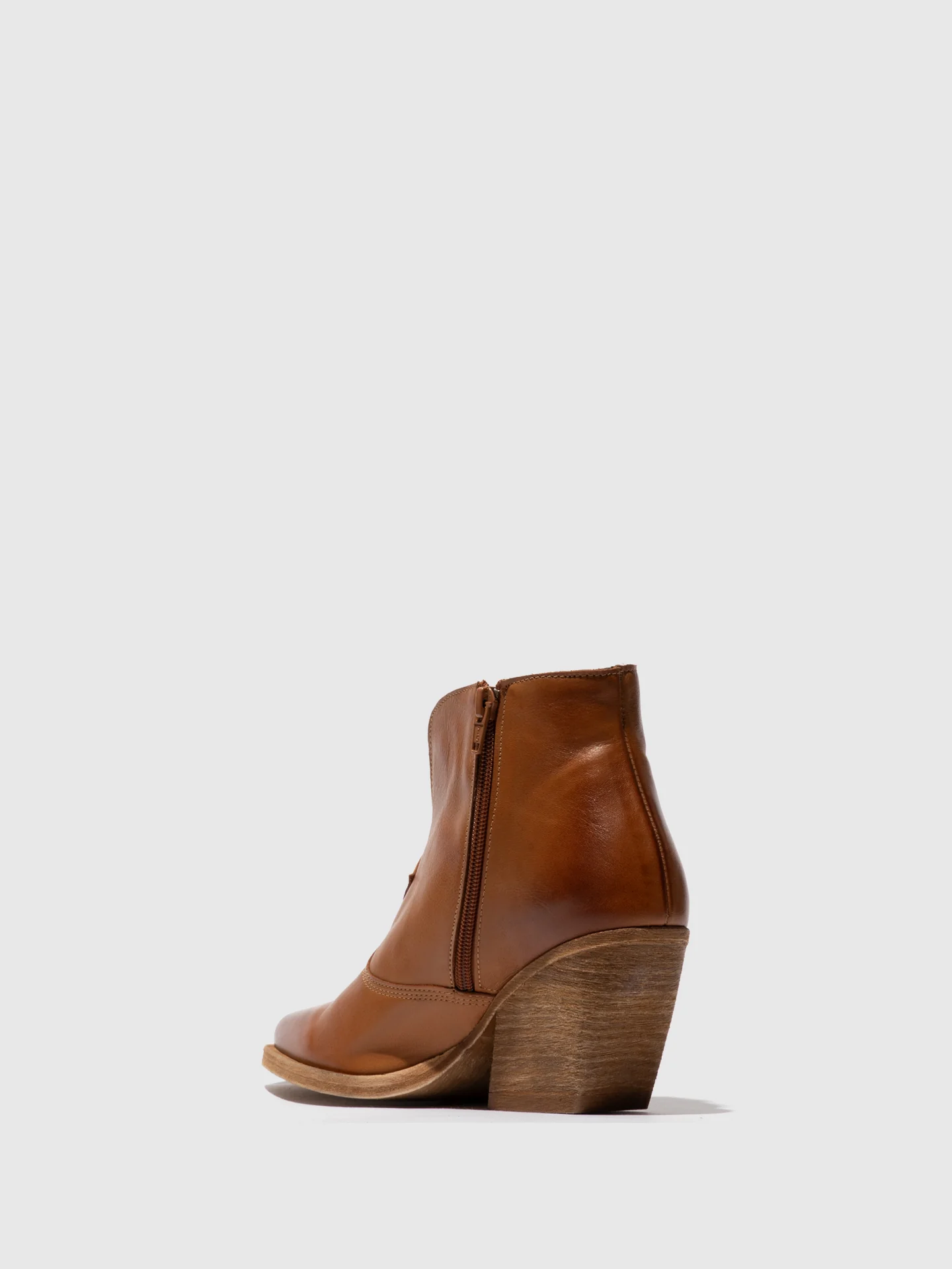 Zip Up Ankle Boots WAXI185FLY CAMEL - Image 3