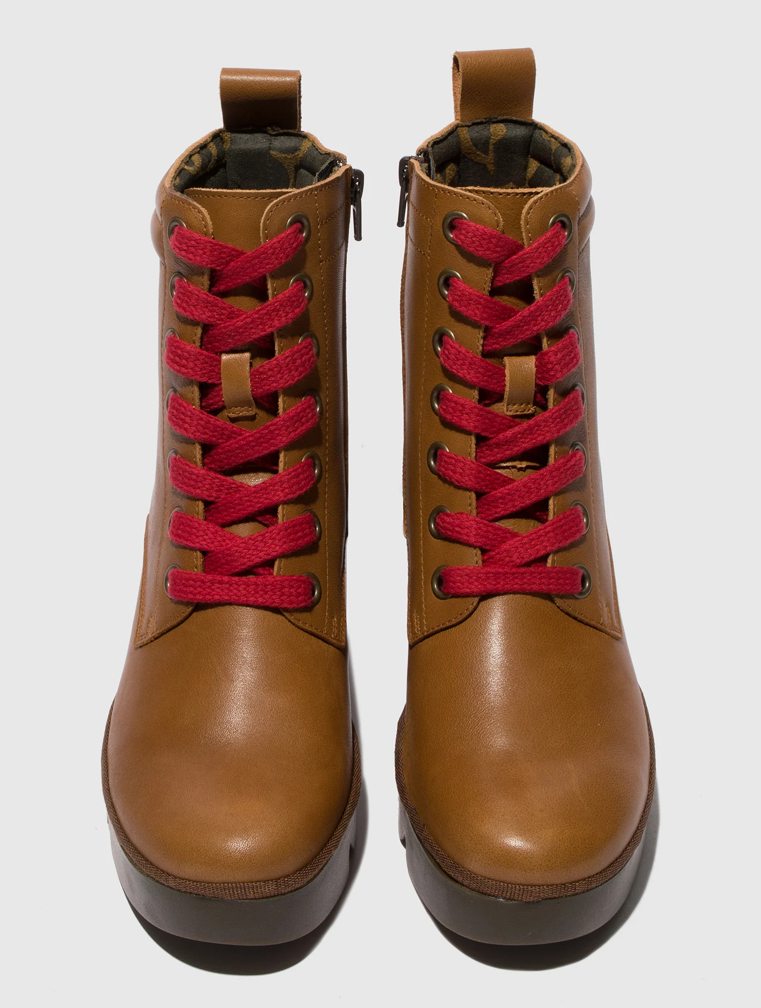 Lace-up Ankle Boots BIAZ329FLY CUOIO - Image 4