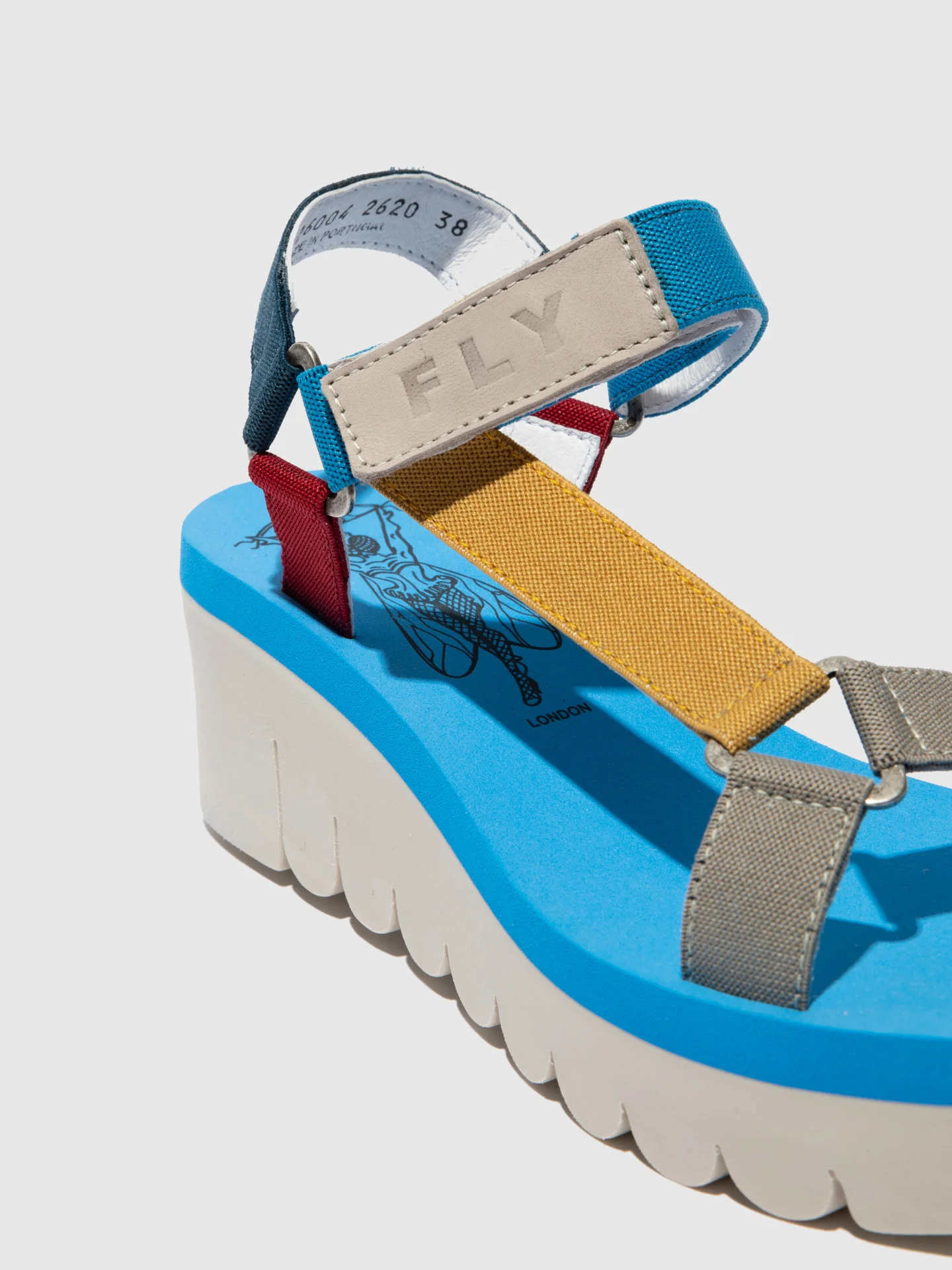 Velcro Sandals YEFA726FLY CUPIDO MULTI (AZURE) - Image 4