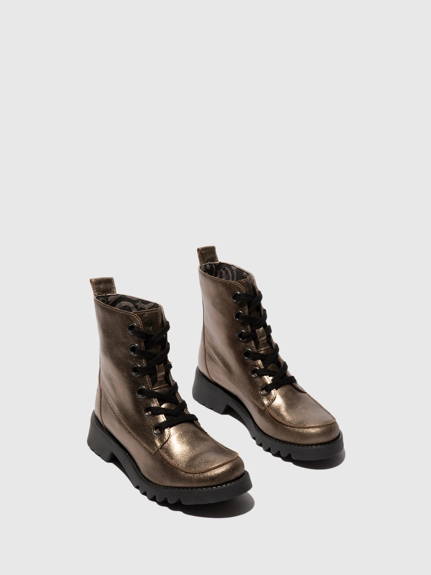 Lace-up Ankle Boots ROLL113FLY DARK GOLD - Image 2