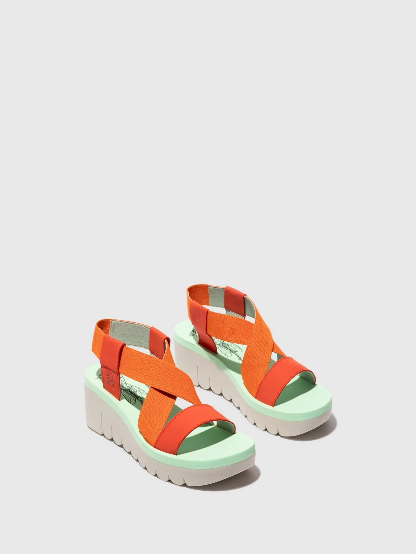 Sling-Back Sandals YABI922FLY DEVIL RED/ORANGE/SPEARMINT - Image 2
