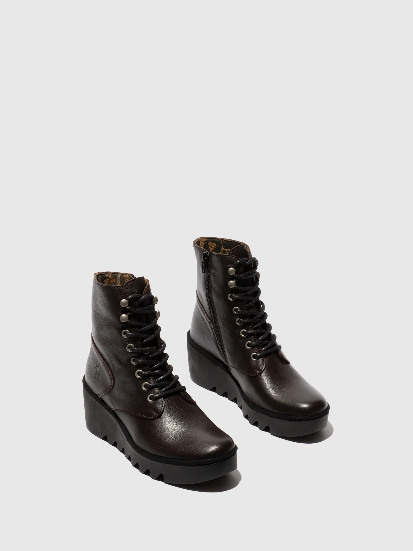 Lace-up Ankle Boots BIRR534FLY DK. BROWN - Image 2