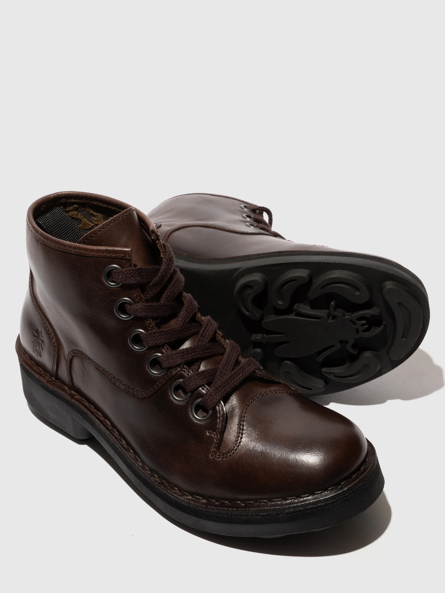 Lace-up Ankle Boots NUXE138FLY DK. BROWN - Image 4