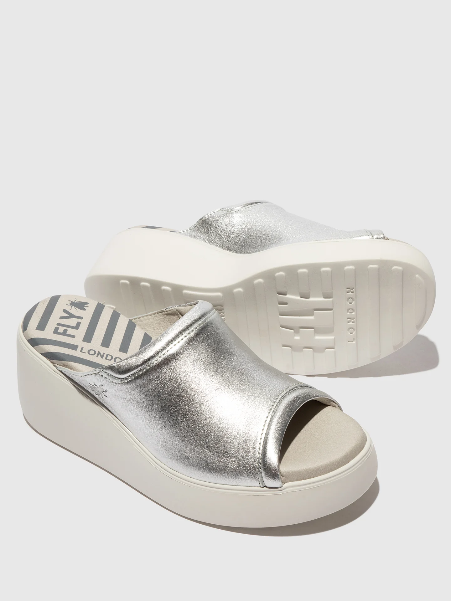 Slip-on Mules DOLI042FLY LAMINATO SILVER - Image 4