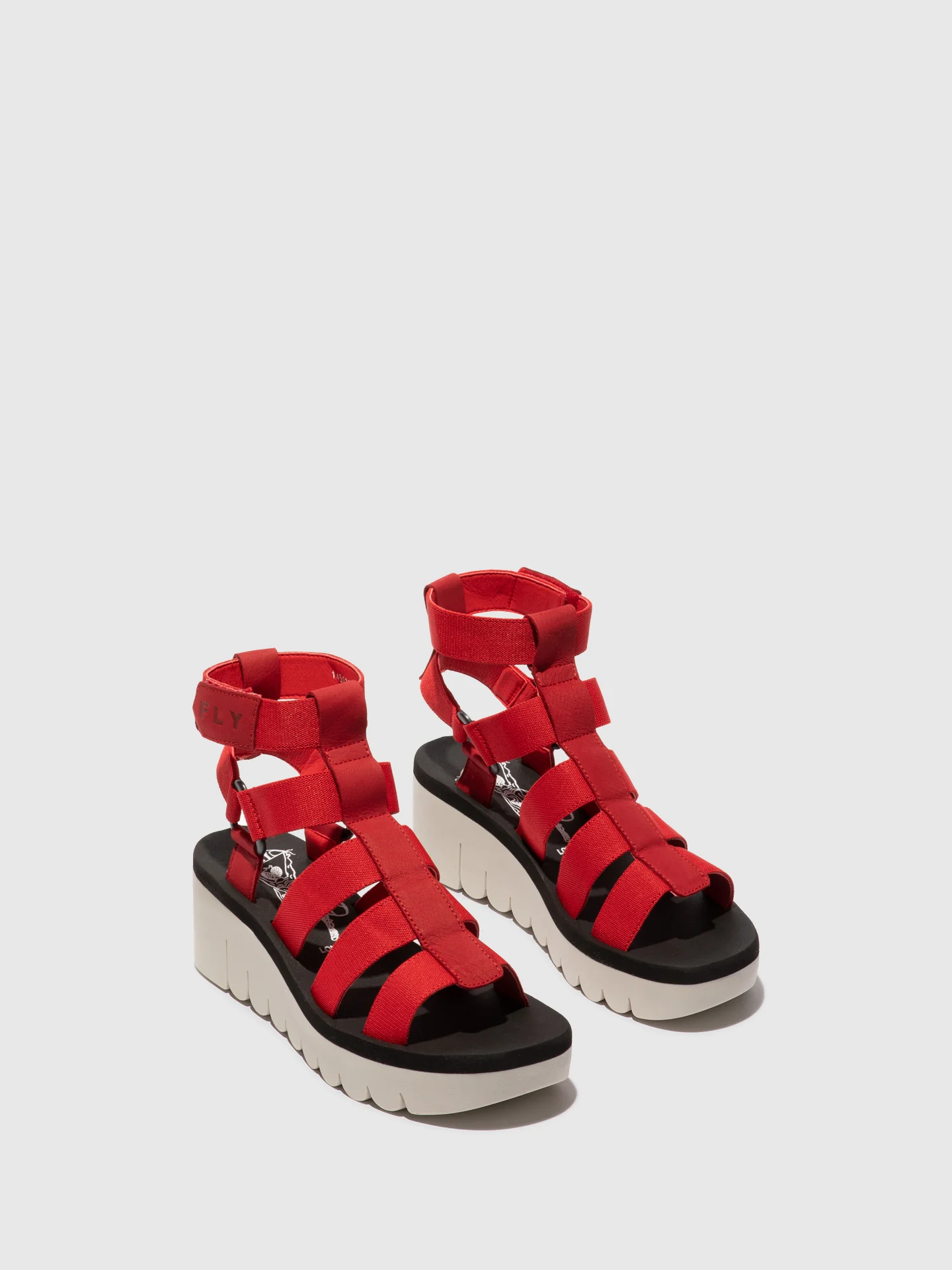 Strappy Sandals YUFI032FLY LIPSTICK RED/RED/BLACK - Image 2