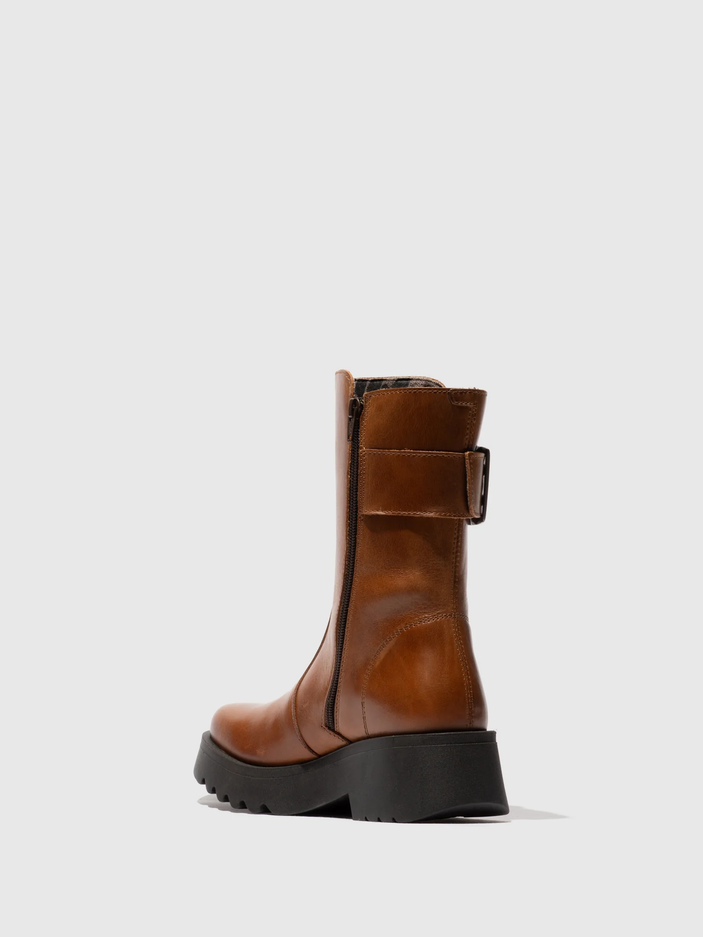Buckle Ankle Boots MAZZ127FLY MID. BROWN - Image 3