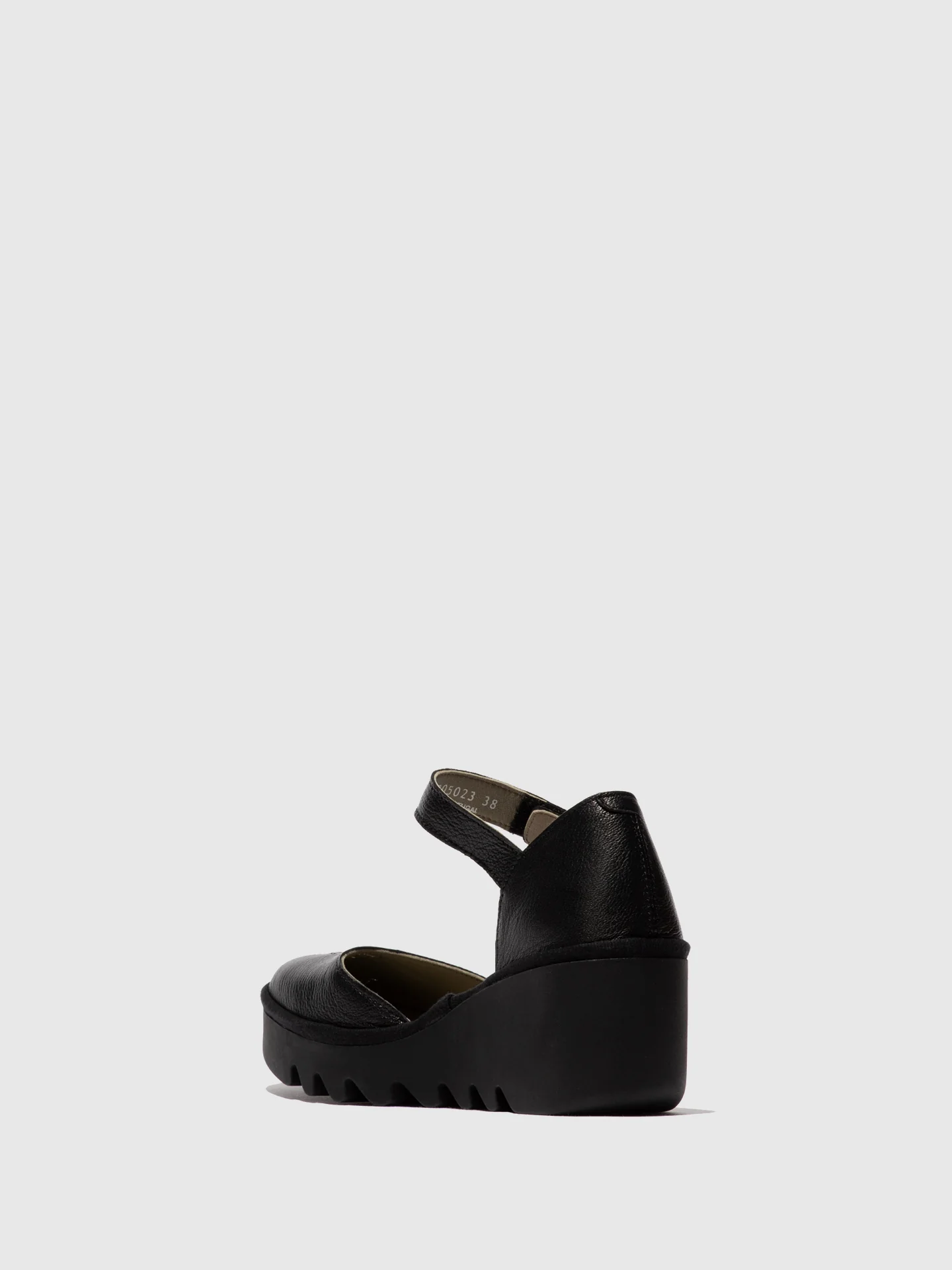 Ankle Strap Sandals BISO305FLY MOUSSE BLACK/BLACK SOLE - Image 3