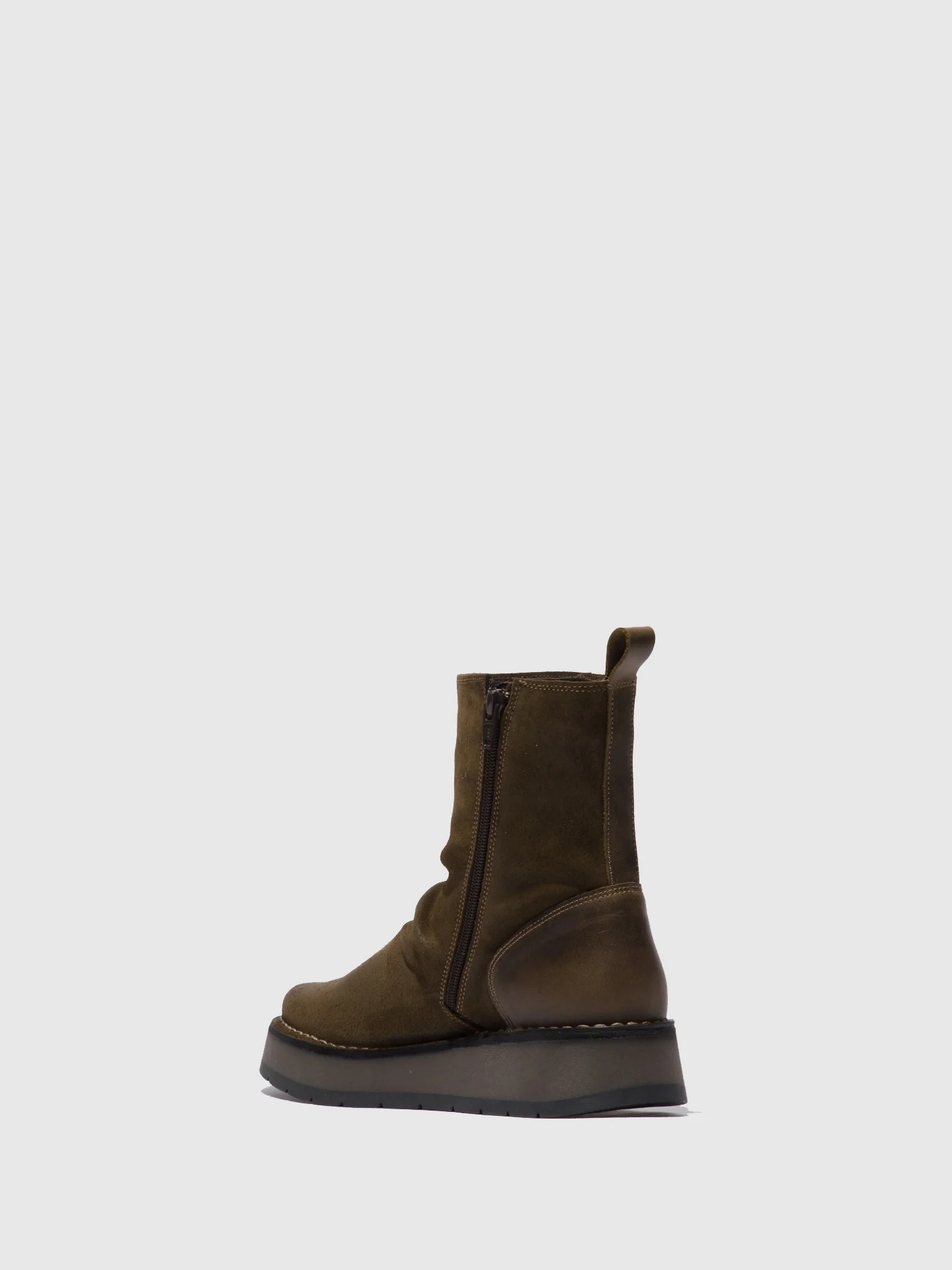 Zip Up Boots RENO053FLY OILSUEDE/RUG SLUDGE/OLIVE - Image 3