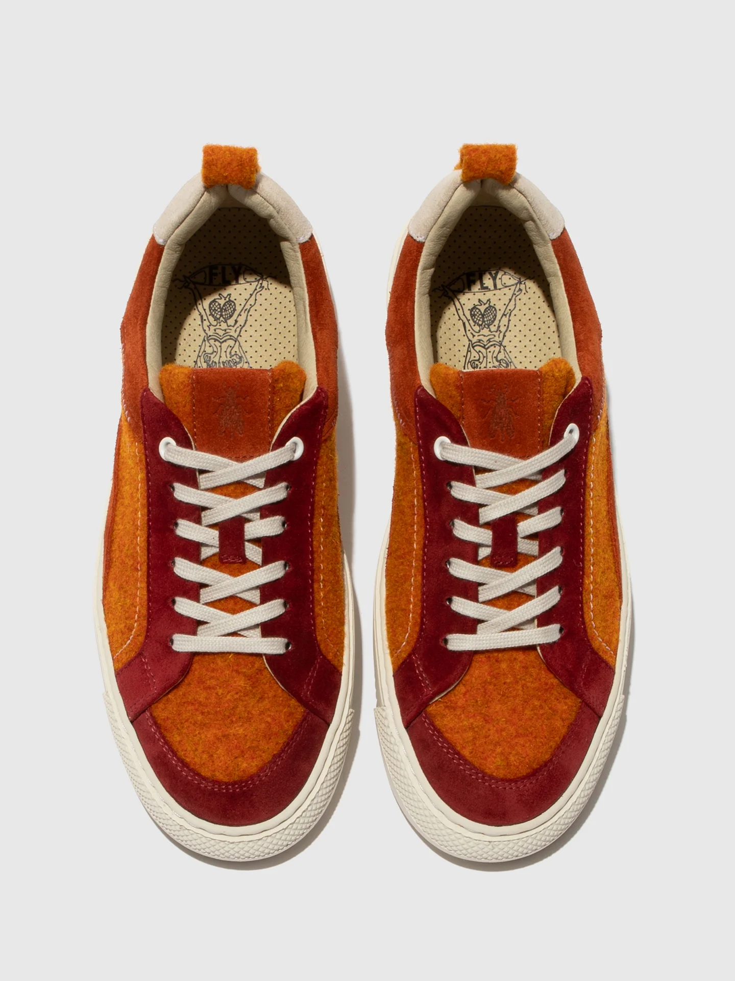 Low-Top Trainers TAIK687FLY ORANGE/CHERRY/BRICK/OFFWHITE - Image 4