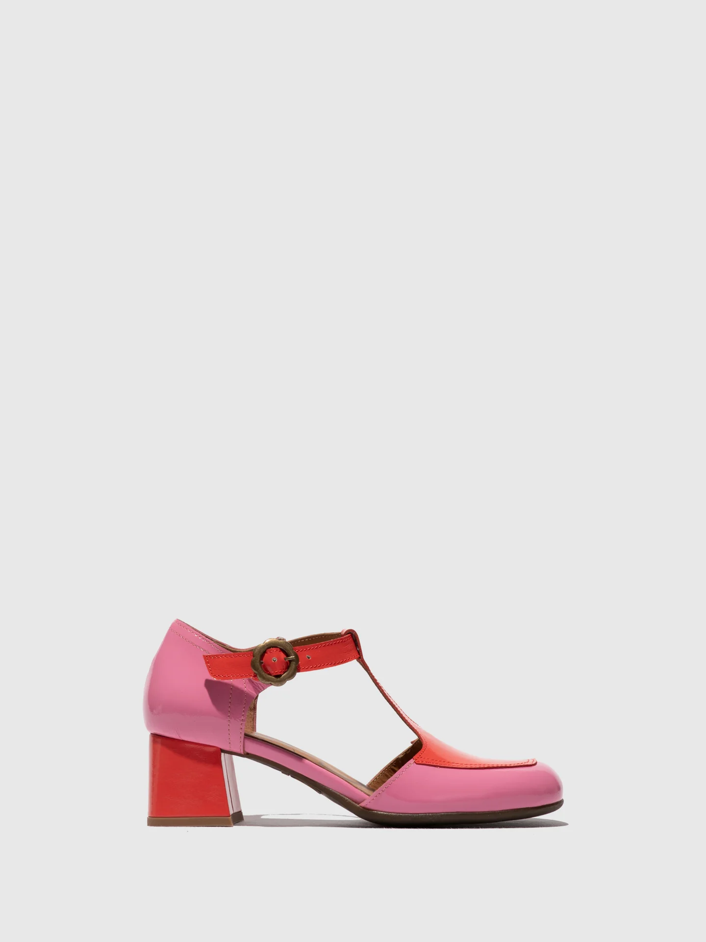 Buckle Shoes POLK457LY PINK/SCARLET