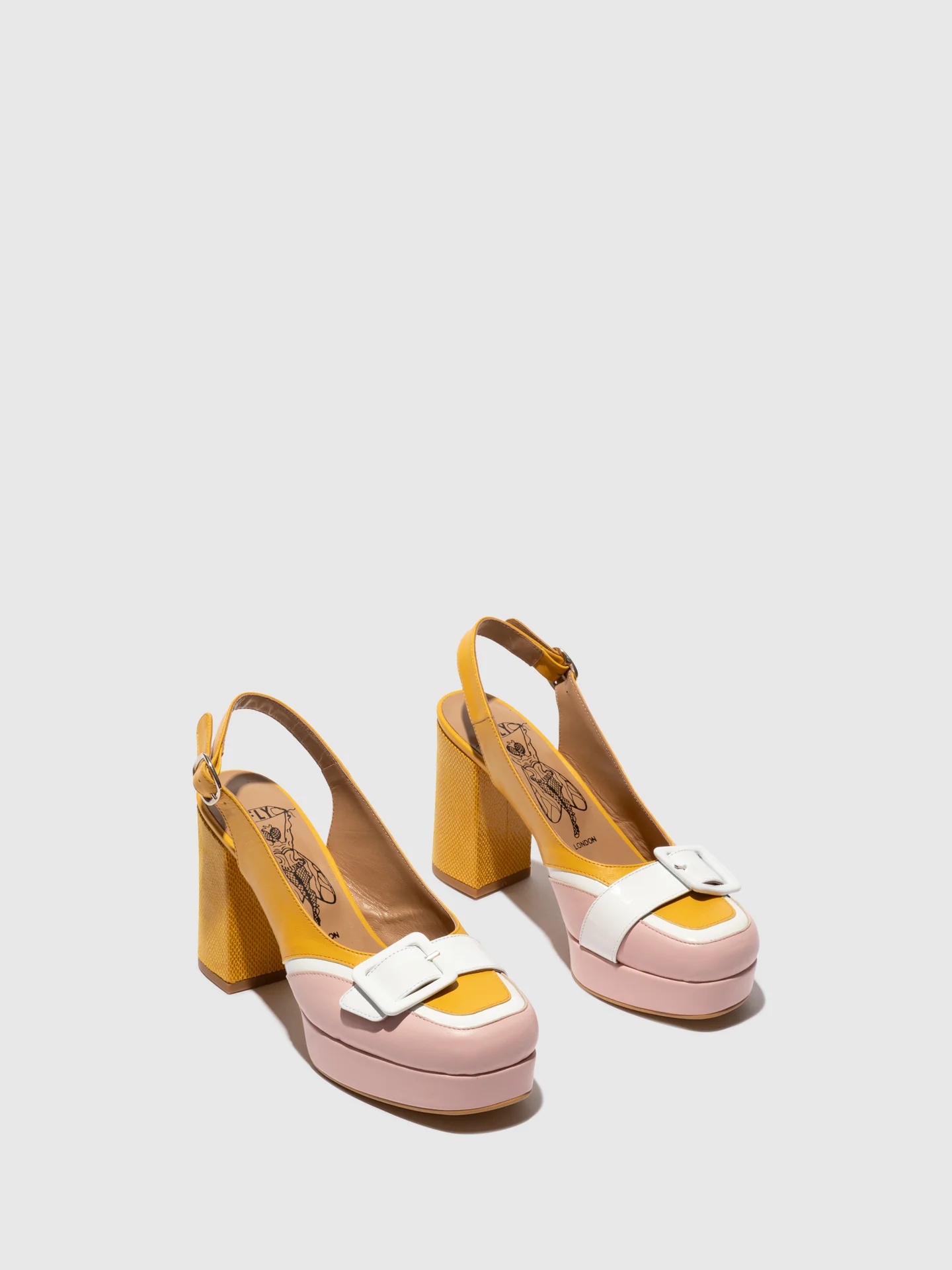 Buckle Sandals EVAH243FLY PALE PINK/WHITE/YELLOW - Image 2