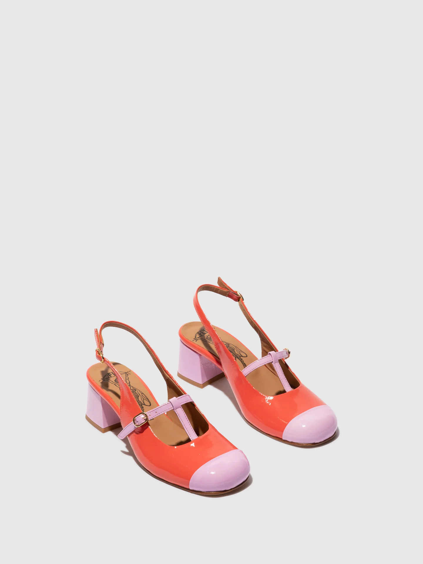 Sling-Back Sandals SOLN083FLY PINK/SCARLET - Image 2