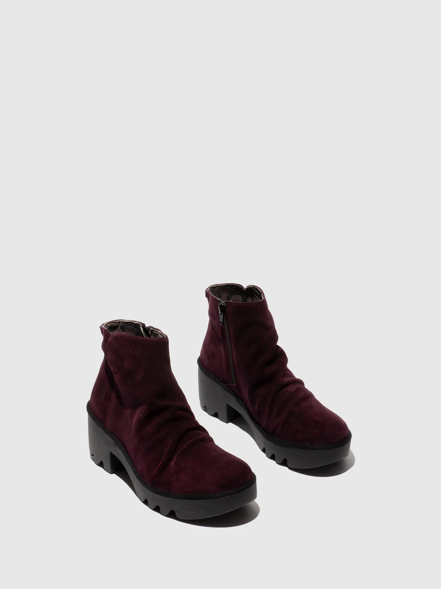 Zip Up Ankle Boots TULP592FLY PURPLE - Image 2