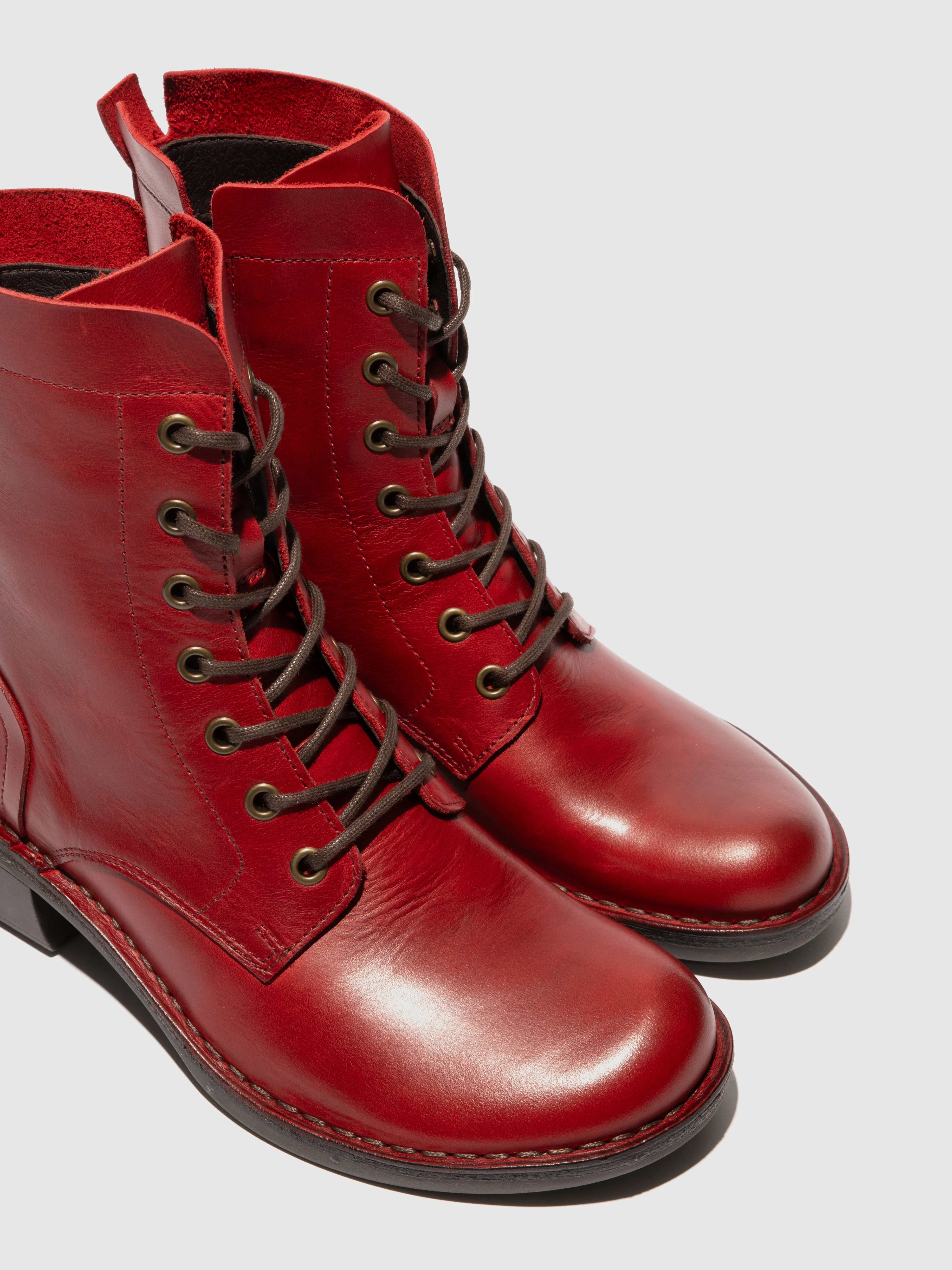 Lace-up Ankle Boots MILU044FLY RED - Image 4