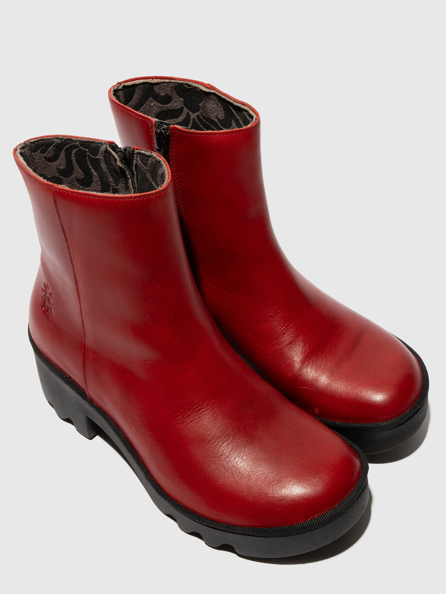 Zip Up Ankle Boots TOOR513FLY RED - Image 4