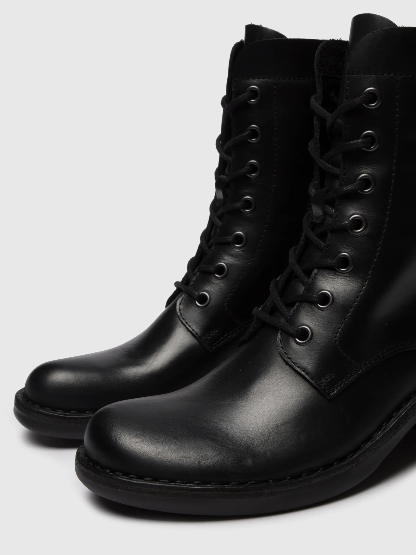 Lace-up Ankle Boots MILU044FLY RUG BLACK - Image 4