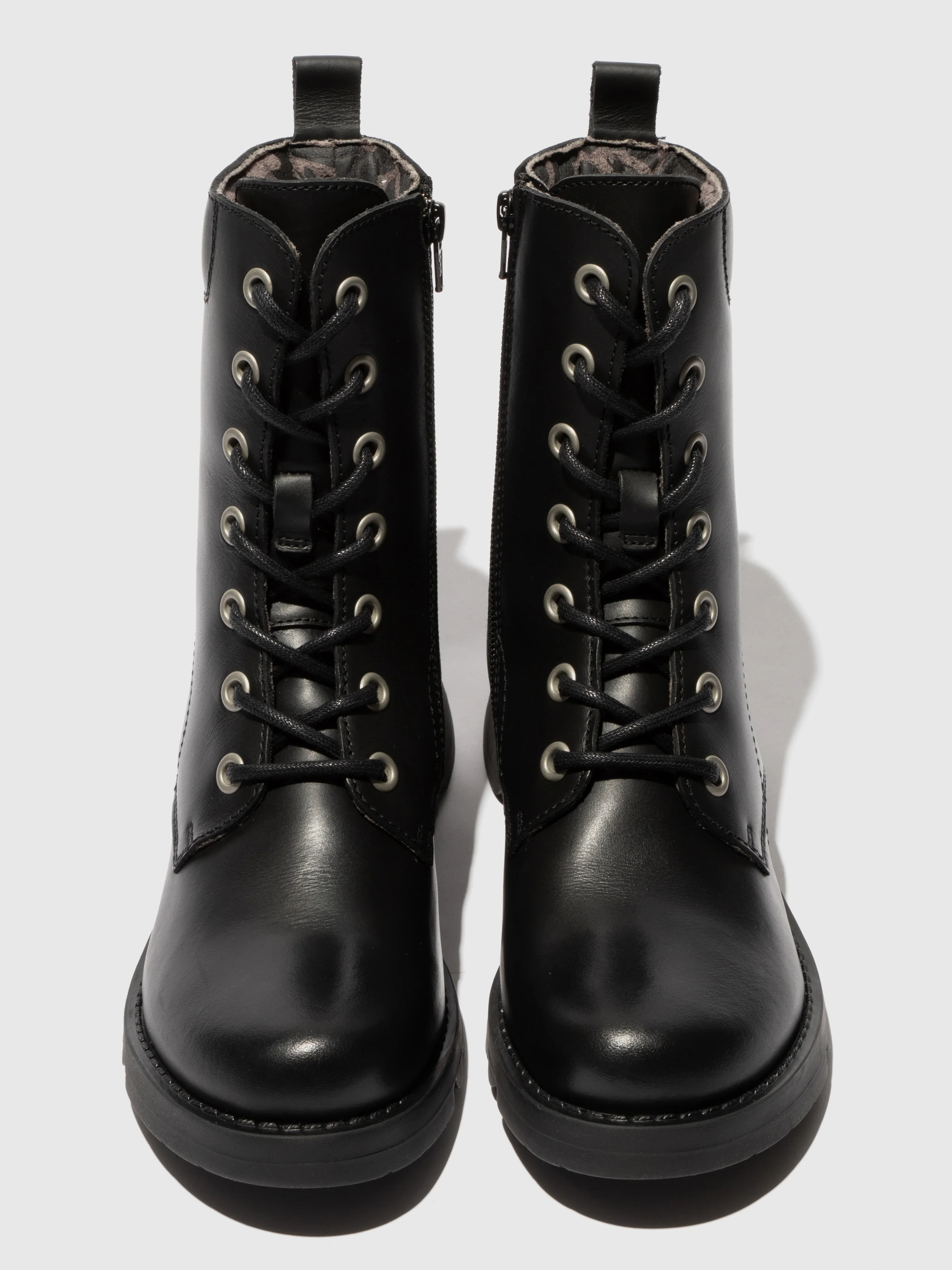 Lace-up Ankle Boots SILF015FLY RUG BLACK - Image 4
