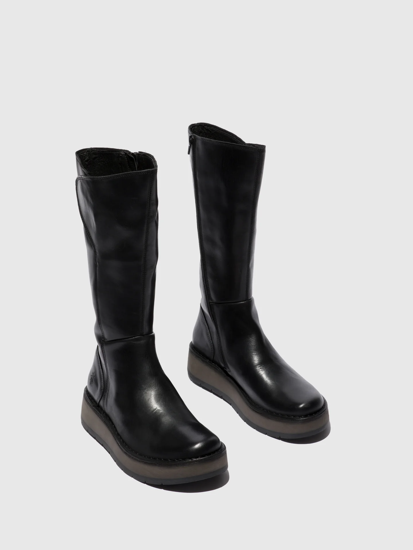 Zip Up Boots RHEA042FLY RUG BLACK - Image 2