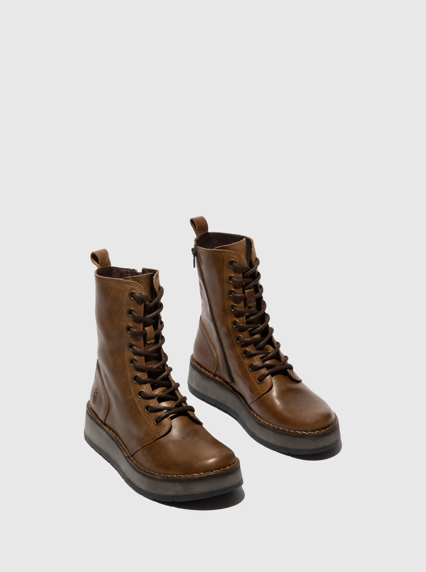Lace-up Ankle Boots RAMI043FLY RUG CAMEL - Image 2