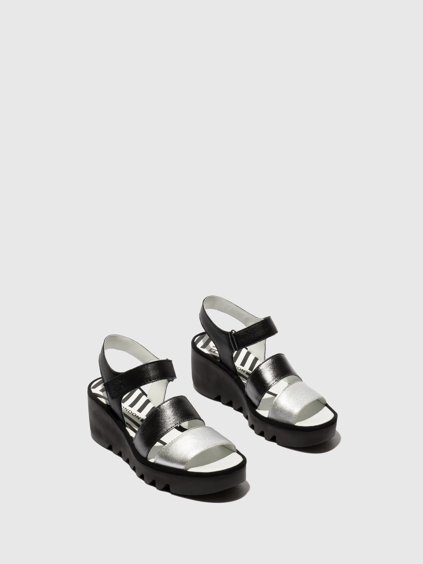 Sling-Back Sandals BEXY575FLY SILVER/GRAPHITE/BLACK - Image 2