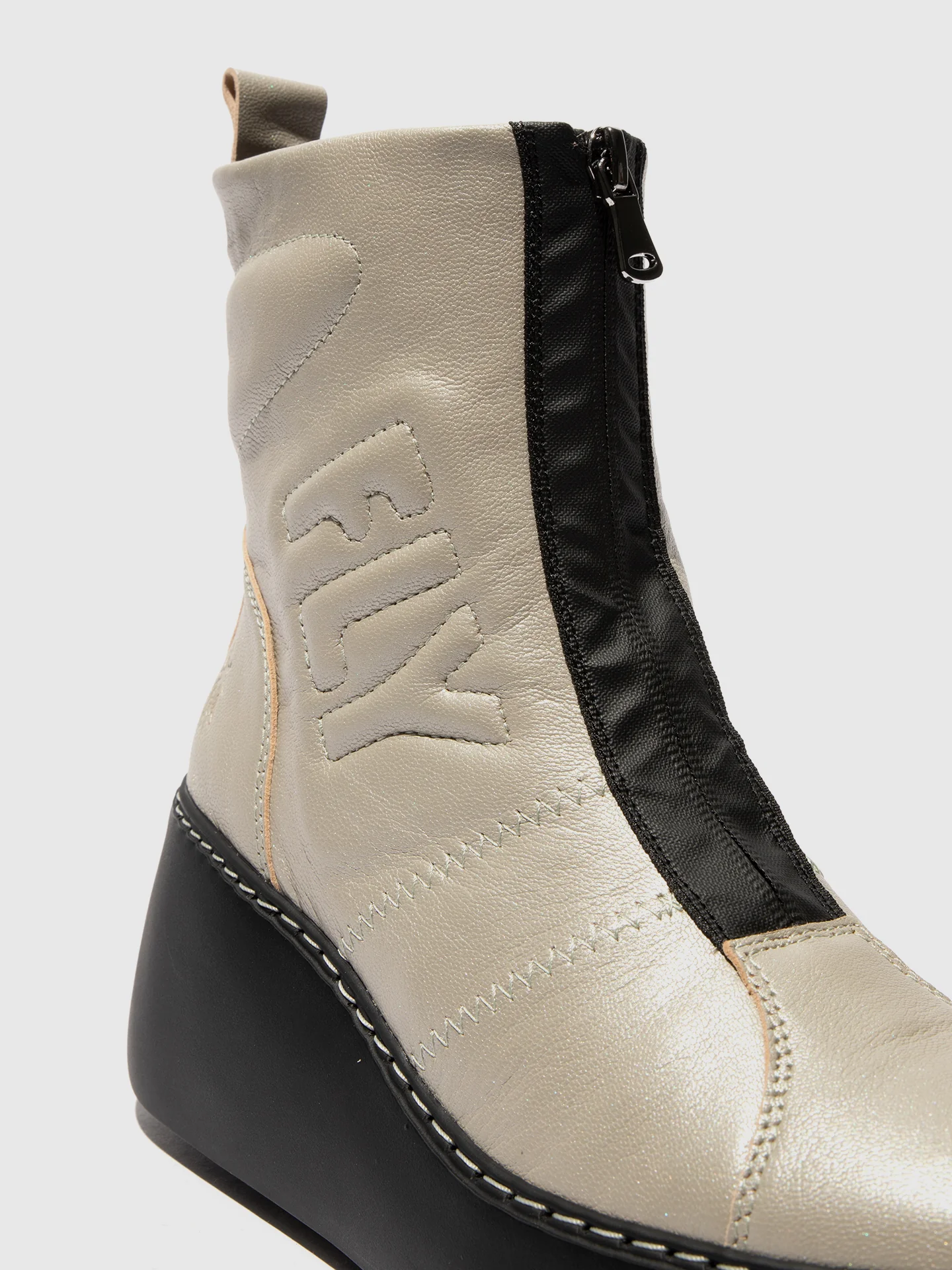 Zip Up Ankle Boots DRIM646FLY SILVER - Image 4
