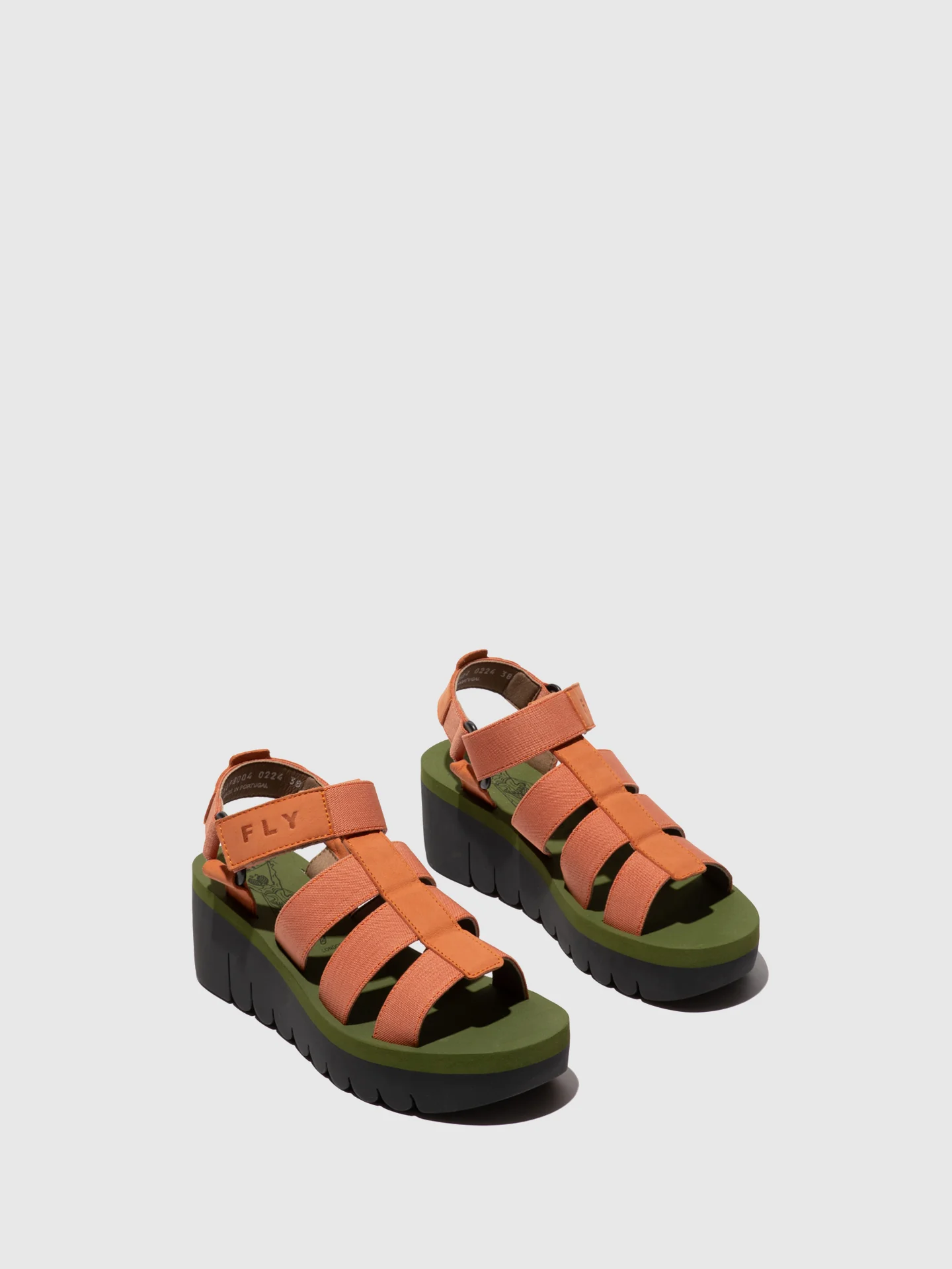 Strappy Sandals YOJI198FLY TEA ROSE/TEA ROSE/ARMY GREEN - Image 2