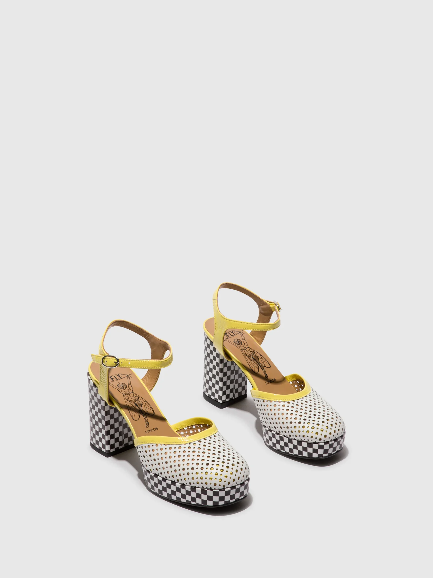 Sling-Back Sandals ELZA241FLY WHITE/LEMON - Image 2