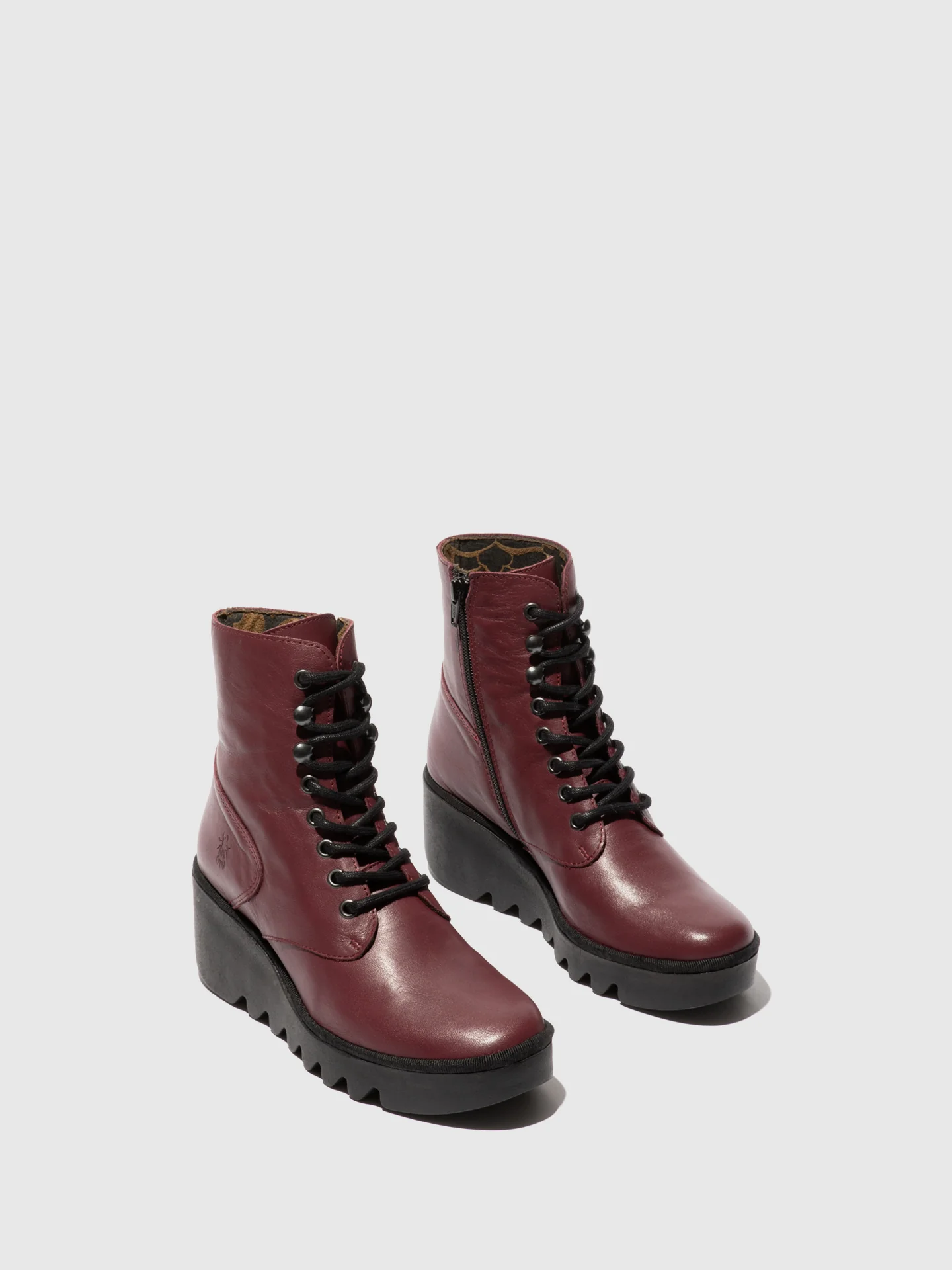 Lace-up Ankle Boots BIRR534FLY WINE - Image 2