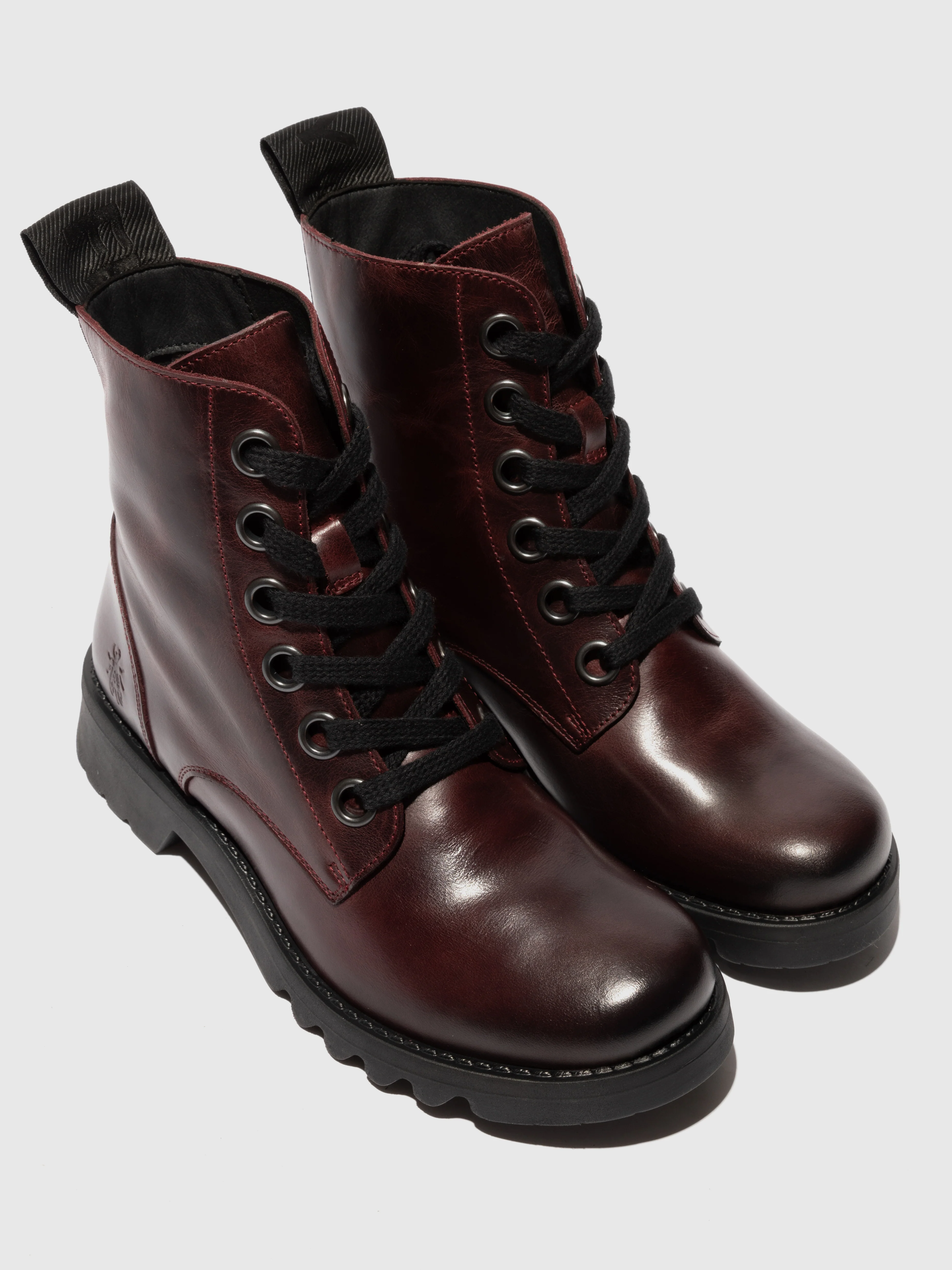 Lace-up Ankle Boots RAGI539FLY WINE - Image 4
